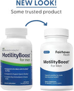 Fairhaven Health MotilityBoost para hombres | Suplemento de fertilidad masculina | 60 cápsulas