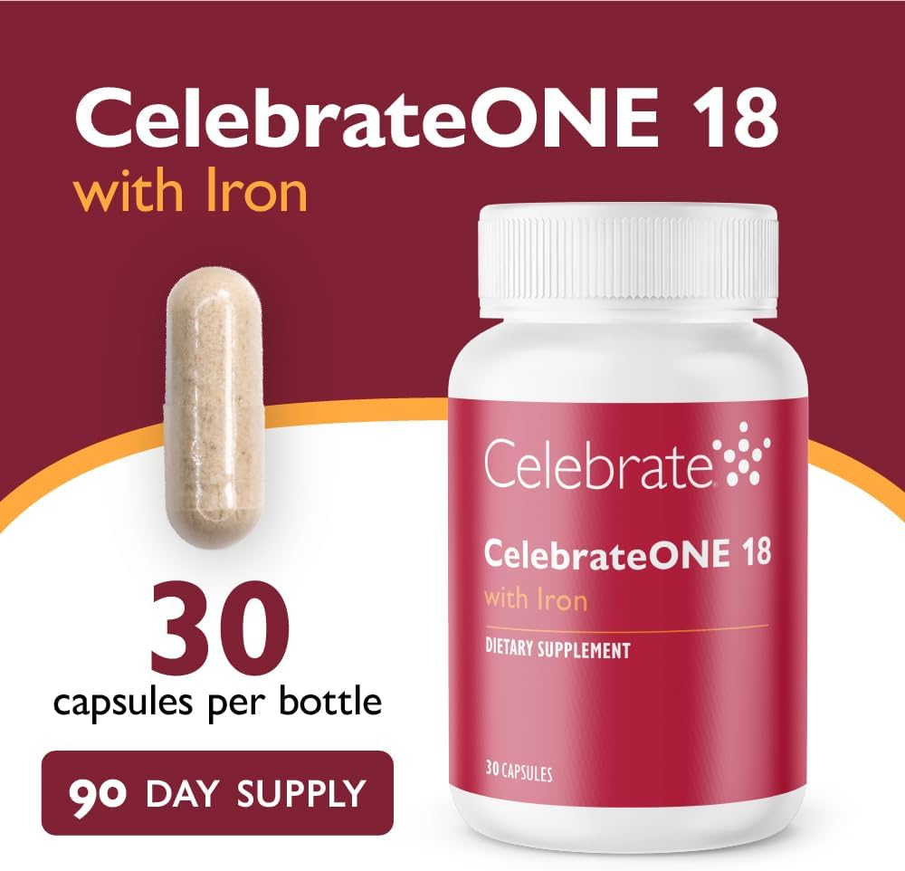 CelebrateONE Bariátrico Multivitamínico con Hierro 18 mg – 30 Cápsulas Vegetales