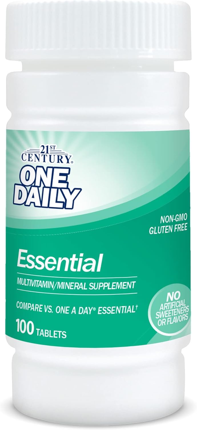 Tabletas multivitamínicas esenciales One Daily del siglo XXI, 100 unidades