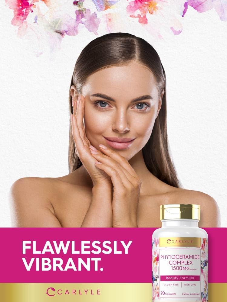 Carlyle Suplemento de Fitoceramidas | 90 Cápsulas | con Boniato Ecológico | Complejo de Belleza | Vegetariano, Sin Gluten y No GMO