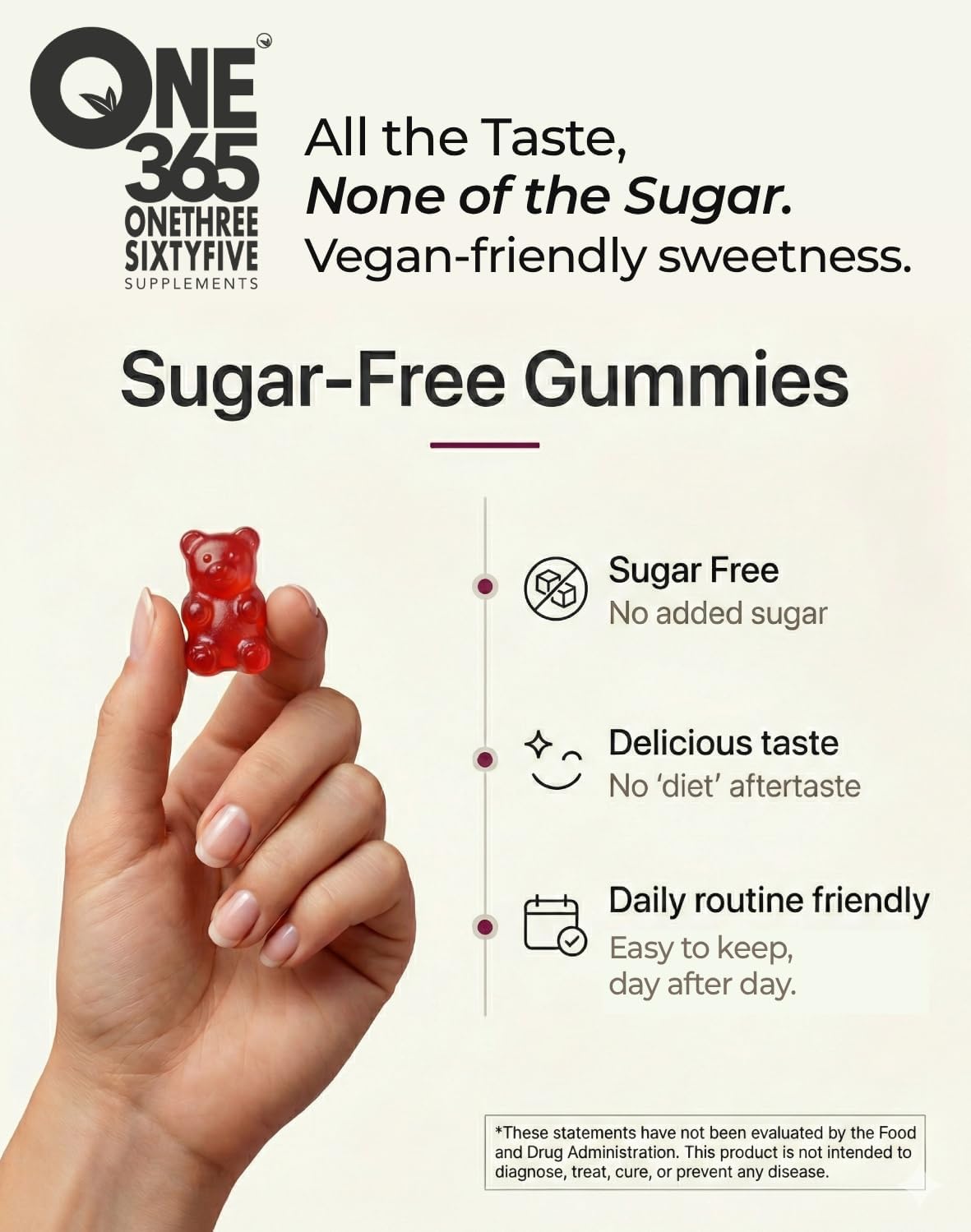 ONE 365 Gominolas NAD+ con Nicotinamida Ribósido y Resveratrol 1500 mg - 90 unidades