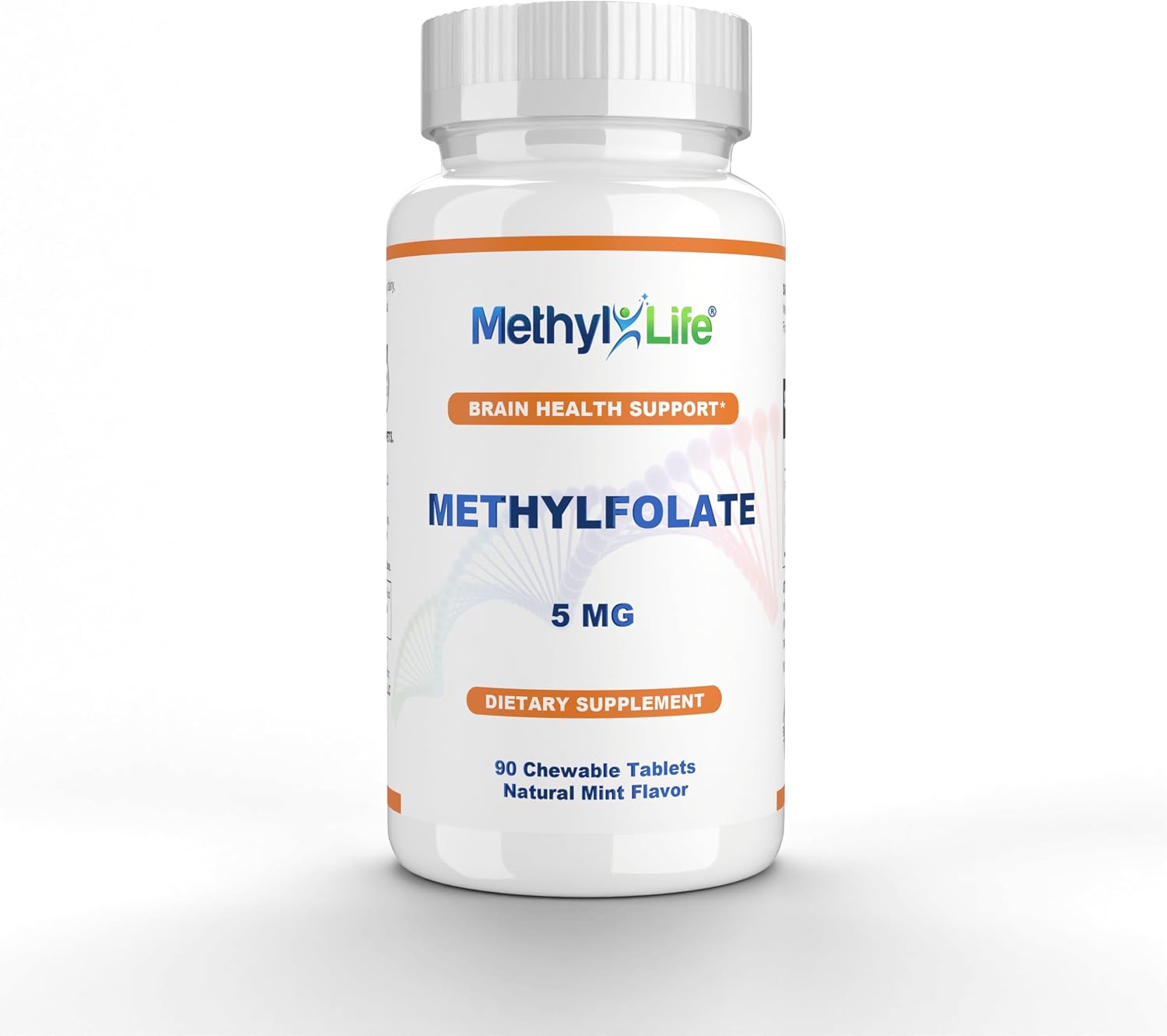 Methyl-Life L-Metilfolato 5 mg - Comprimidos Masticables de Folato Activo con Cerebrofolate® (L-5-MTHF) - 90 Comprimidos