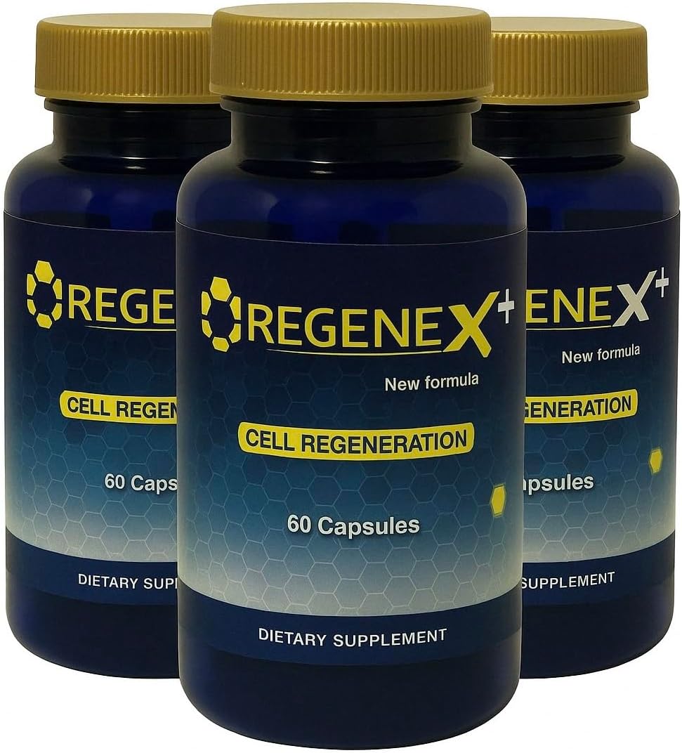 New Regenex | Suplemento de Células Madre con AFA Pura - 180 Cápsulas (Pack de 3)