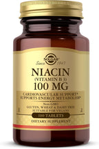 Solgar Niacin (Vitamina B3) 100 mg - 100 Tablets - Supports Energy Metabolism - Non-GMO, Vegan, Gluten-Free, Dairy-Free, Kosher