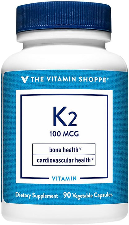 The Vitamin Shoppe Vitamina K2 MK-7 100 mcg - Menaquinona-7 | 60 Cápsulas | Vegano – Image 5