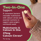 Celebrate Vitamins 2-en-1 Multivitamínico Bariátrico con Citrato de Calcio - Vitaminas A, D, E - Naranja Piña (120 Comprimidos)