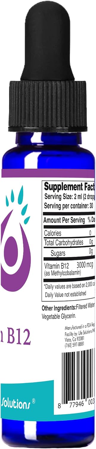 Life Solutions Vitamina B12 Metilcobalamina Líquida - 60 ml