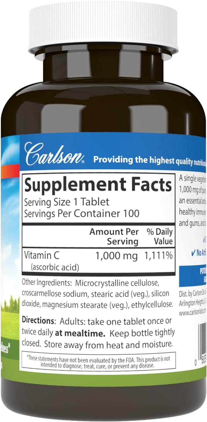 Carlson - Vitamina C 1.000 mg, 100 Comprimidos