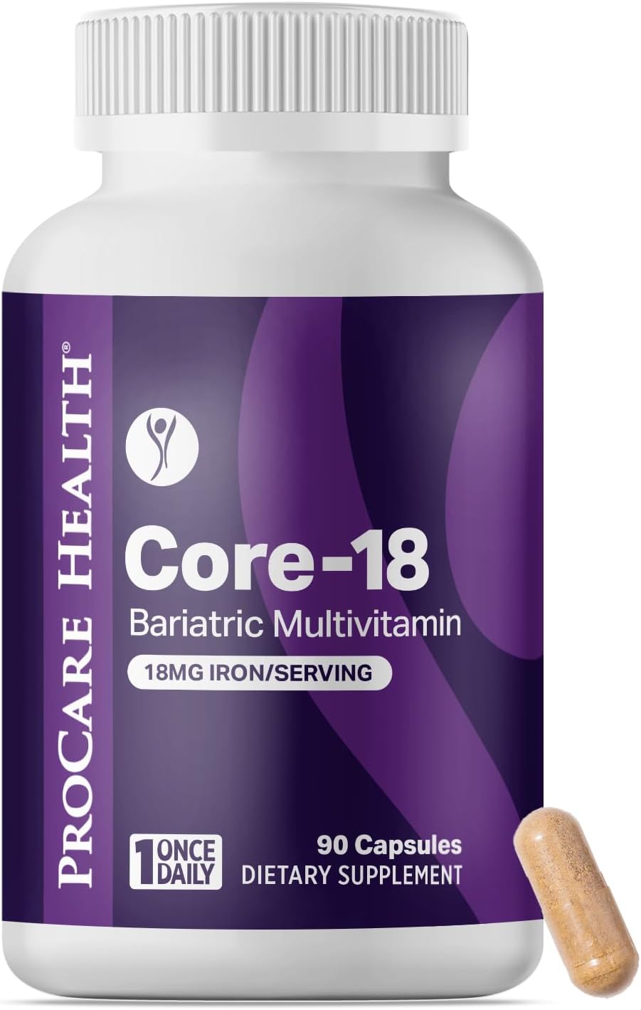 ProCare Health Multivitamínico Bariátrico con 18 mg de Hierro (3 Meses) – Cápsulas Fáciles de Tragar