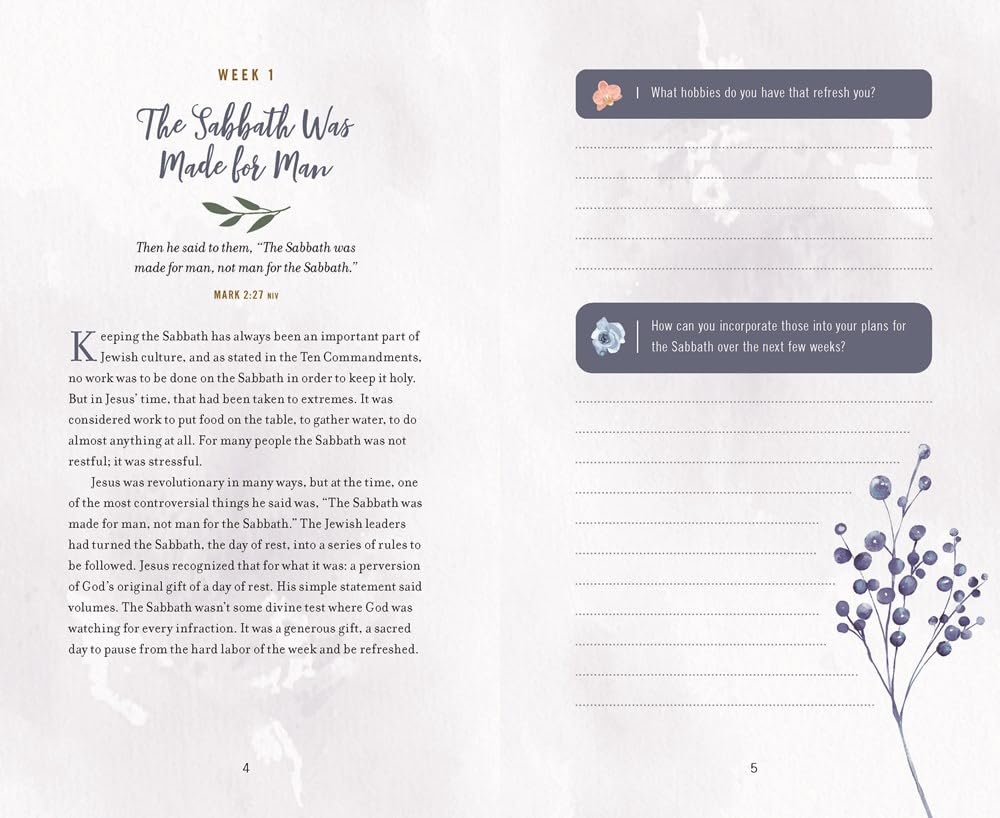 The Weekly Rest Project: A Challenge to Journal, Reflect, and Restore (Weekly Project Series)