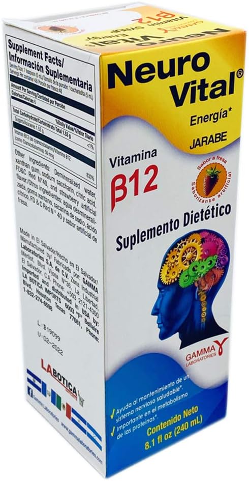 Neuro Vital B12 Energy Syrup - Jarabe de Vitamina B12