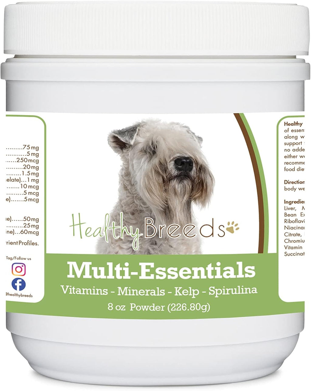 Healthy Breeds Soft Coated Wheaten Terrier Multi-Essentials Powder para Perros - Suplemento de Vitaminas, Minerales y Antioxidantes - 227 g
