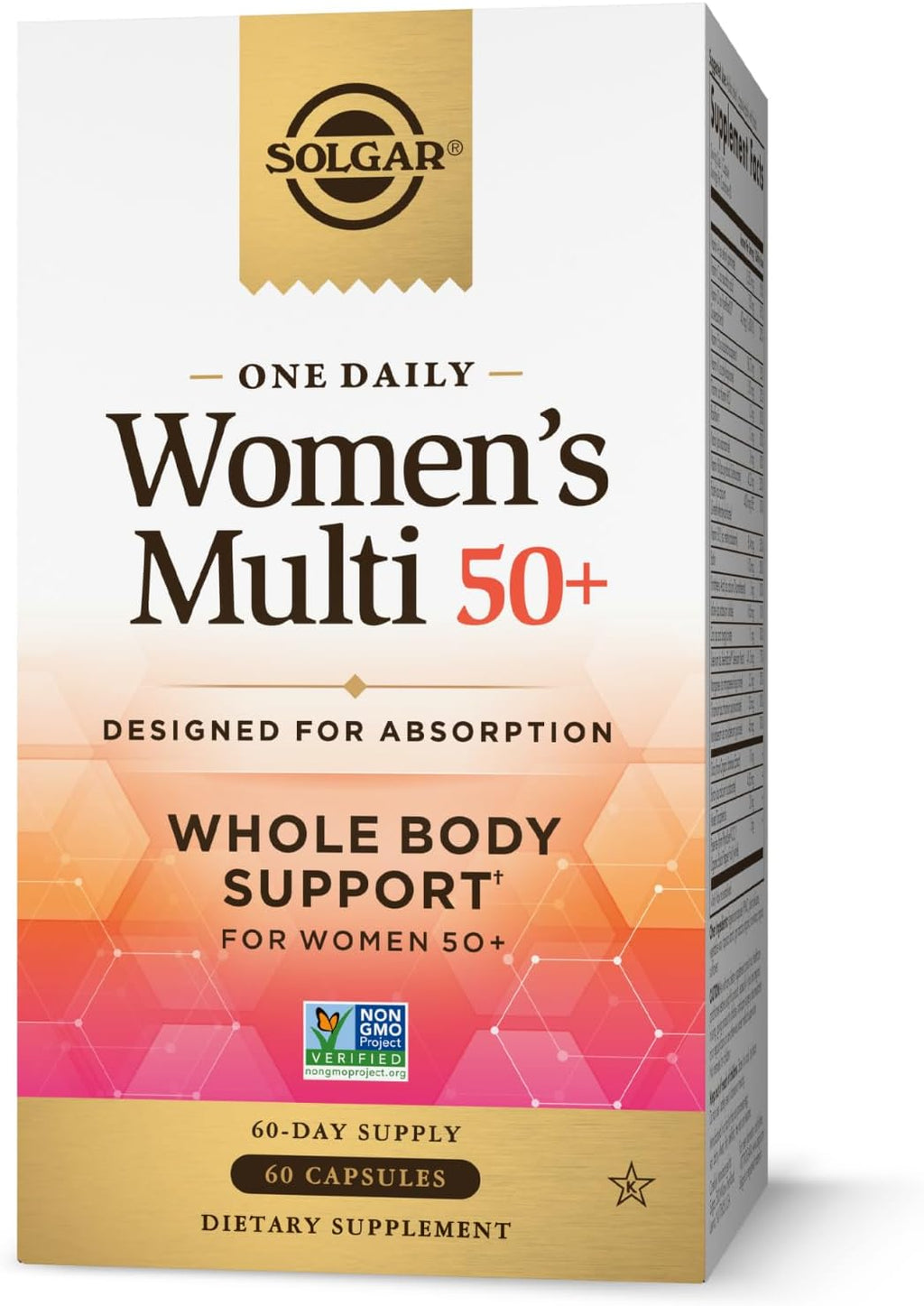 Solgar One Daily Women's Multi 50+ – Multivitamínico Completo para Mayores de 50, 60 Cápsulas Veganas