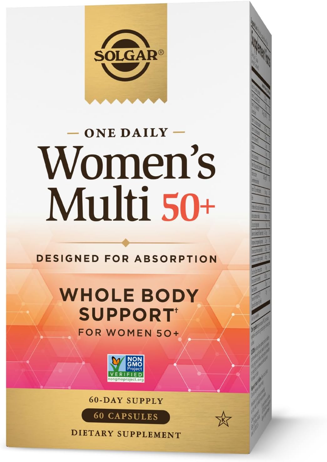 Solgar One Daily Women's Multi 50+ – Multivitamínico Completo para Mayores de 50, 60 Cápsulas Veganas