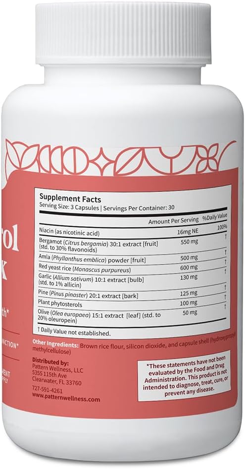 Pattern Wellness Cholesterol Complex – 90 Cápsulas Veganas