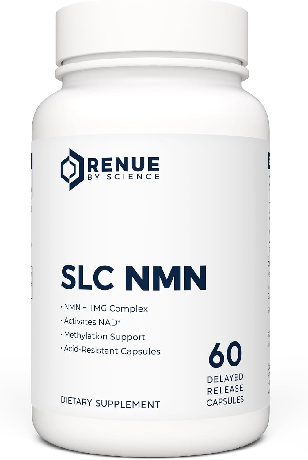 Renue By Science NMN Suplemento | 60 Cápsulas Entéricas SLC - 250mg Nicotinamida Mononucleótido por Dosis