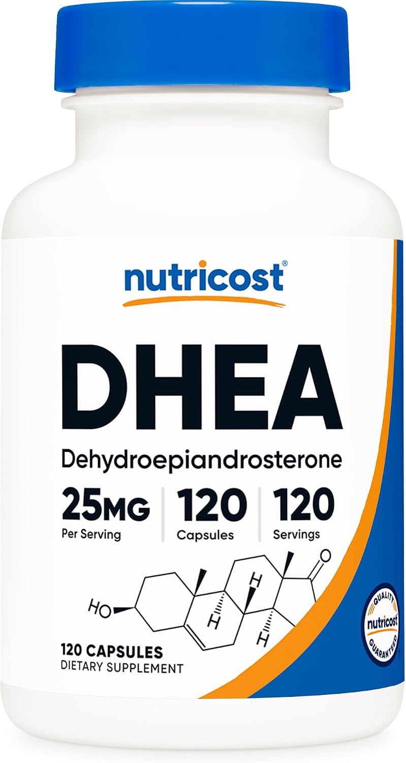 Nutricost DHEA 25mg, 240 Cápsulas - Sin Gluten, Sin Soja, No GMO