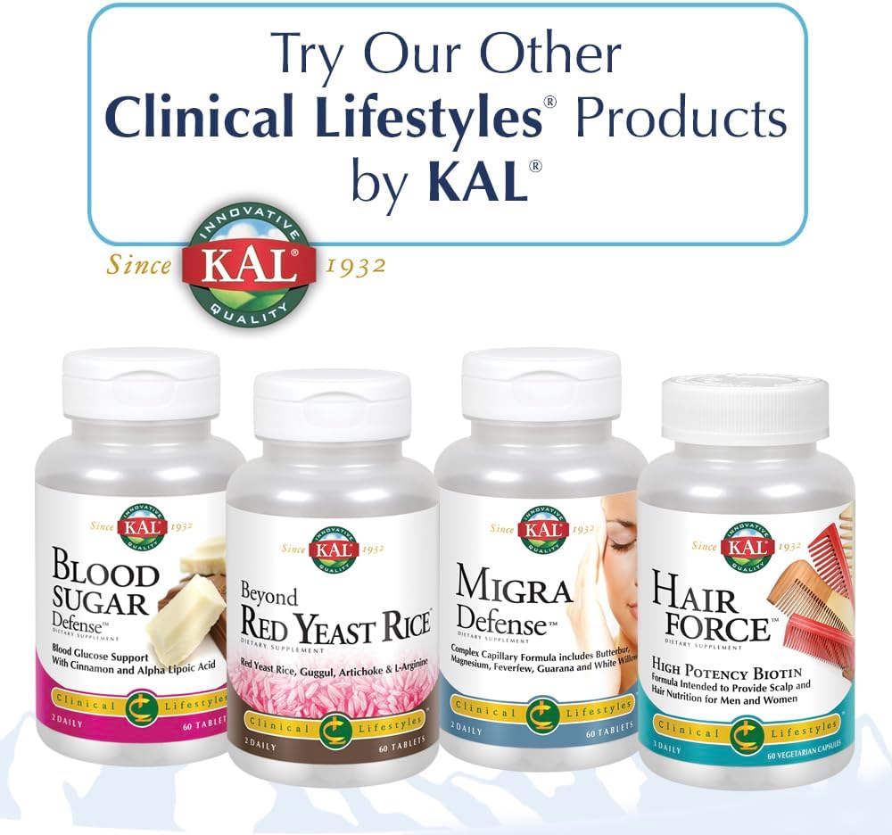KAL Deep Thought - Apoyo para la función nerviosa y la salud del sistema nervioso con riboflavina (B2), DMAE, vitaminas B y aminoácidos - 30 dosis, 60 comprimidos