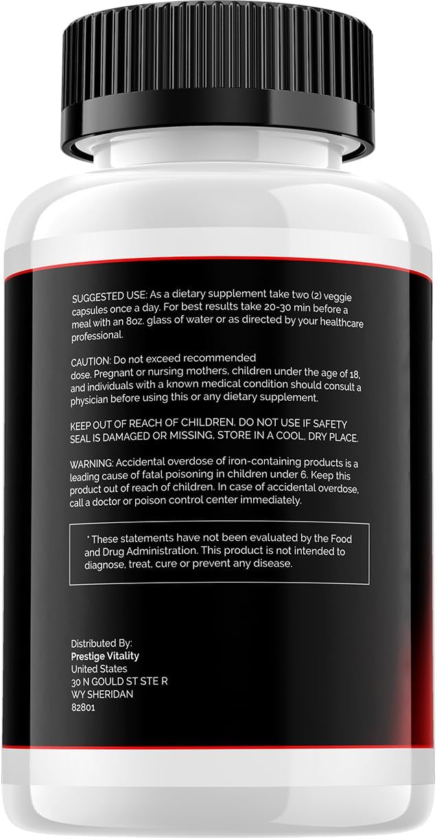 Power Tibet Pills Official Formula - Cápsulas de Alto Rendimiento (60 Cápsulas)