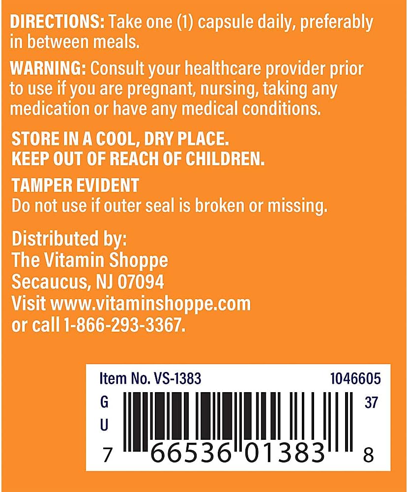 The Vitamin Shoppe L-Tirosina 500, 100 Cápsulas