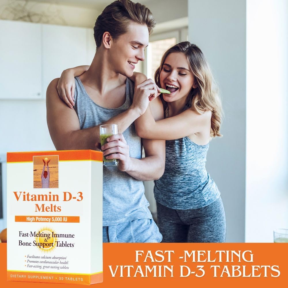 Dr. Newton's Naturals Vitamina D3 5000 UI - Comprimidos de Fusión Rápida - 30 Comprimidos