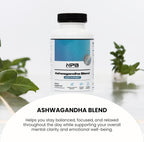 Nature's Pure Blend Ashwagandha Orgánico + Adaptógenos – 60 Cápsulas Veganas