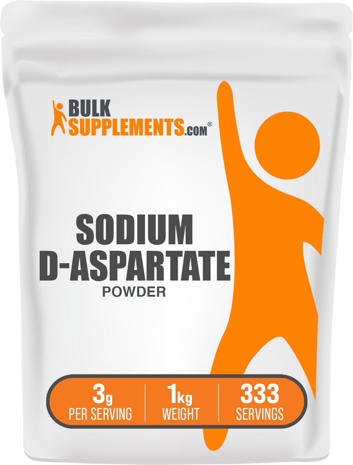 Sodio D-Aspartato en Polvo - 1 kg (2.2 lbs) - Sin Gluten - BulkSupplements