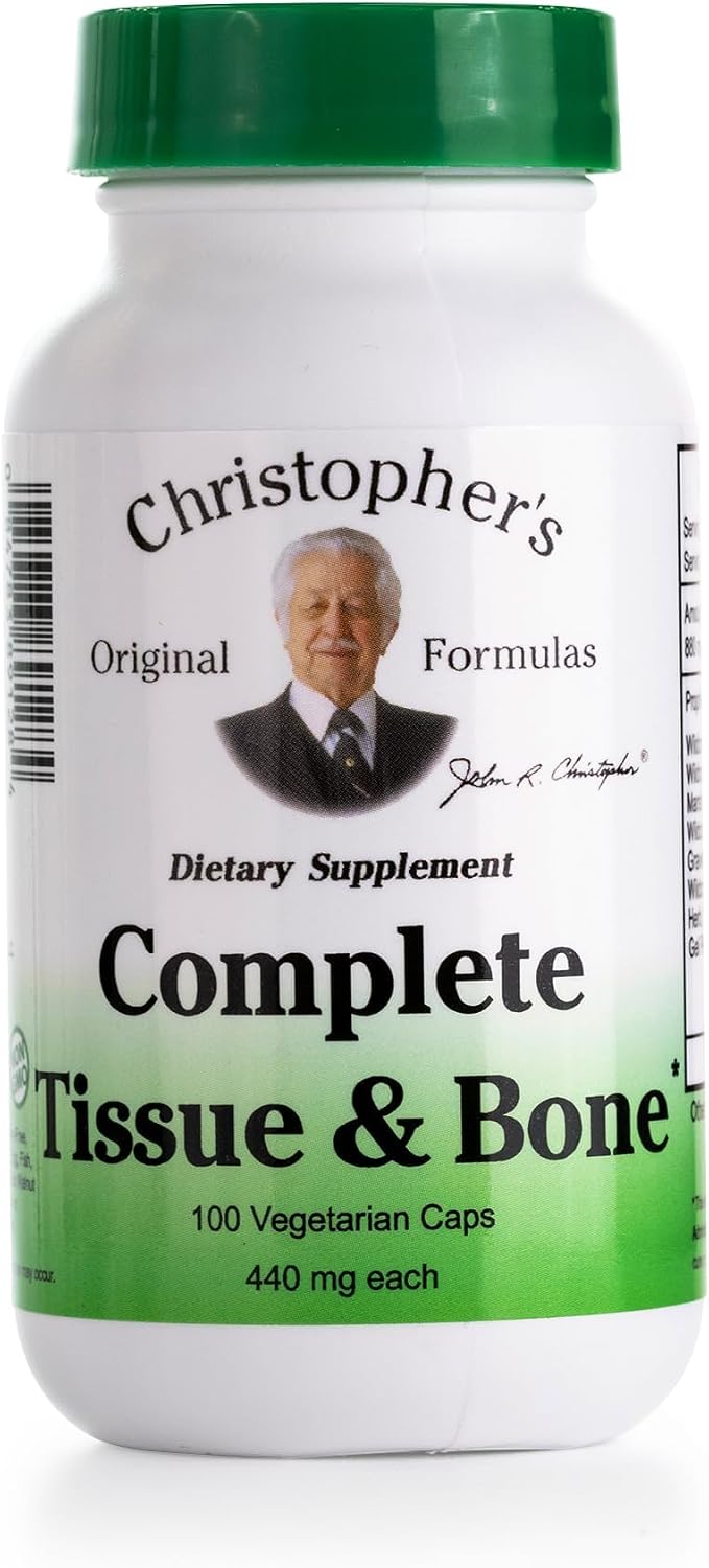 Christopher's Original Formulas Complete Tissue & Bone Formula – 100 Cápsulas Veganas