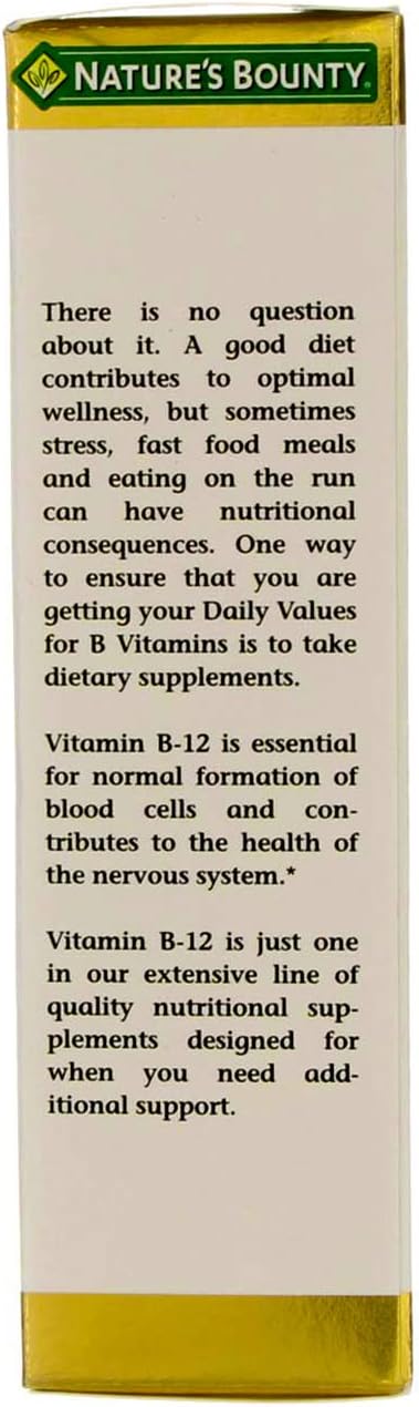 Nature's Bounty B-12 5000 mcg Líquido Sublingual Salud Energética 2 oz (Paquete de 2)