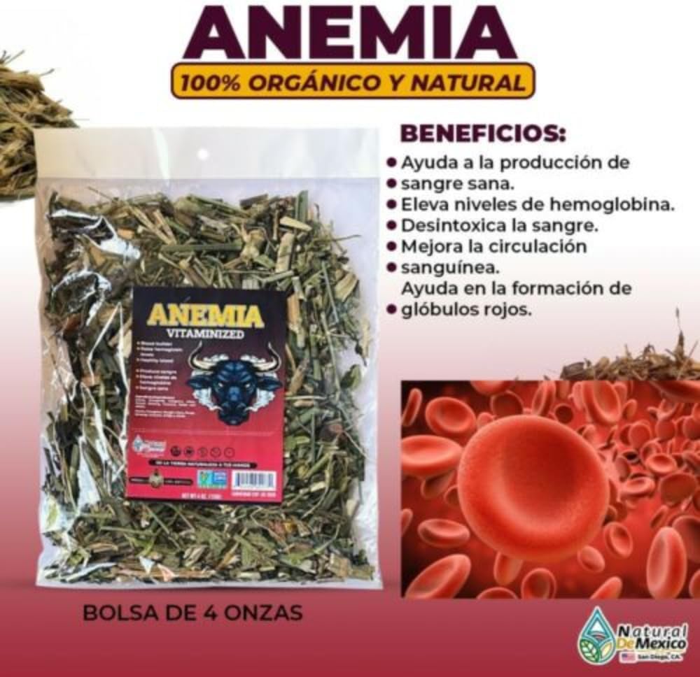 Compuesto Herbal y Vitamínico para Anemia con Hierro - 113g