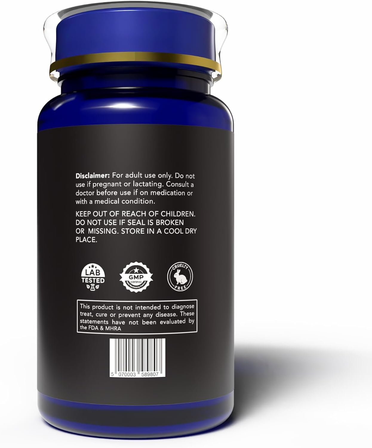 Lucid Blu Cápsulas de Azul de Metileno 10mg con Vitamina C - 99,99% Pureza USP