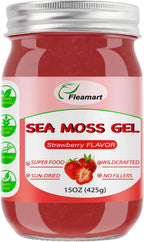 Fleamart Sea Moss Gel - Gel de Musgo de Mar Natural Wildcrafted con Sabor a Saúco, 425g