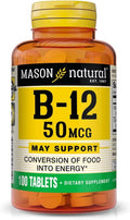 Mason Natural Vitamina B12 50 mcg con Calcio – 100 Comprimidos