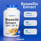 Nutricost Extracto de Boswellia 180 Cápsulas – 90 Dosis – Vegano, Sin Gluten