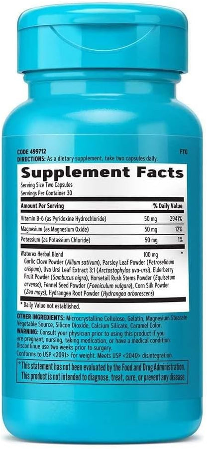 GNC Total Lean Waterex - Regula el equilibrio hídrico con electrolitos, 60 cápsulas – Image 2