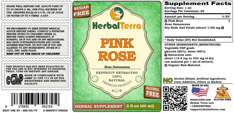 Glicerito de Rosa damascena - Sin Alcohol (5x60 ml)