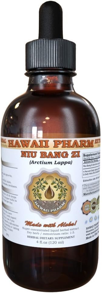 Liquid Extract of NIU Bang Zi (Burdock) - Arctium Lappa Seed - Herbal Supplement - 4 fl oz (118 ml)