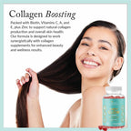 Simply Collagen® Simply Glow Gominolas para Cabello, Piel y Uñas – Vegano, Sin Azúcar, Sin Gluten – Biotina 5000 mcg – 60 unidades