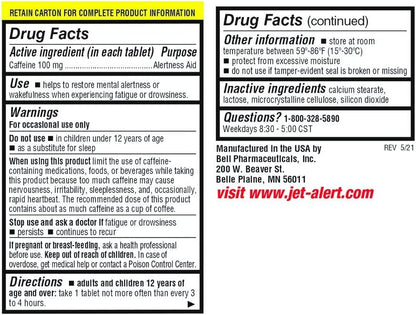 Jet-Alert Cafeína 100 mg, 120 Comprimidos – Image 3