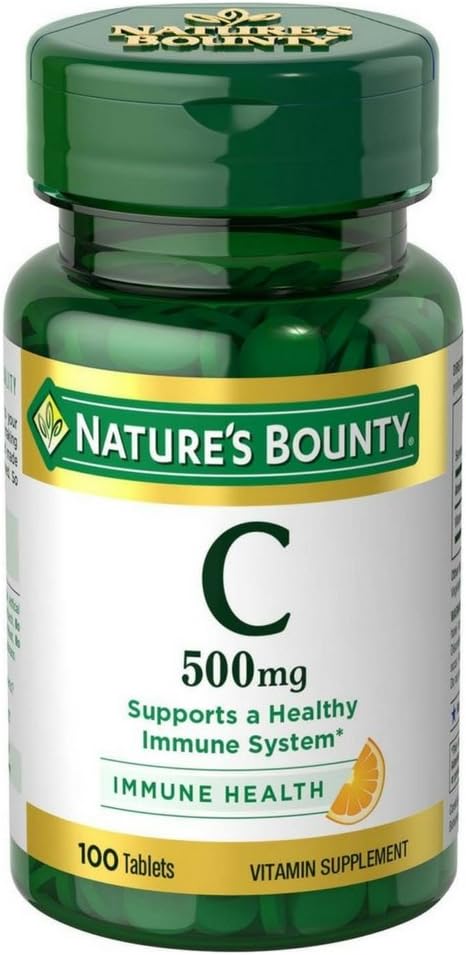 Nature's Bounty Vitamina C 500 mg, 100 Comprimidos (Pack de 6)