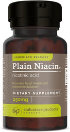 ENDUR Niacina simple (Ácido Nicotínico) 250 mg, 100 comprimidos de liberación inmediata