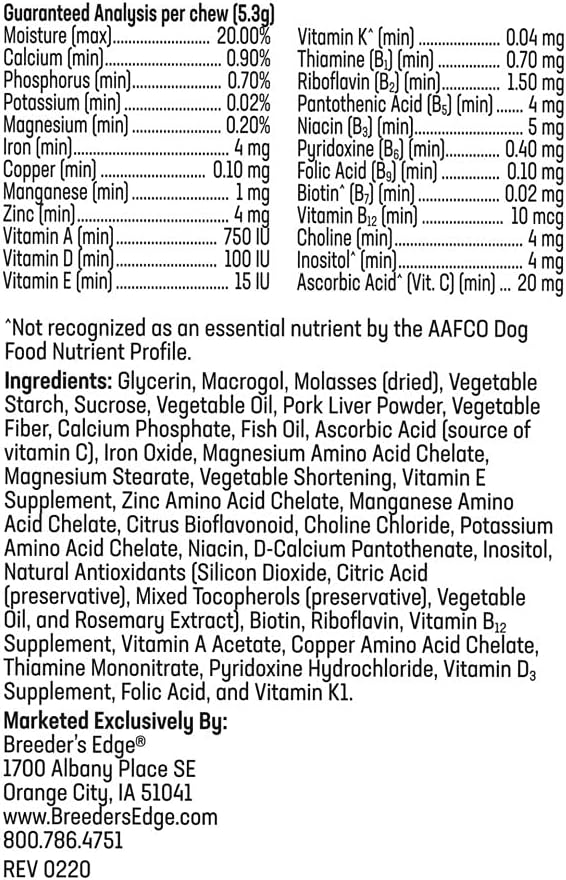 Breeder's Edge in Between for Her - Multivitamínico diario para perros y gatos criadores (90 comprimidos, razas medianas y grandes)