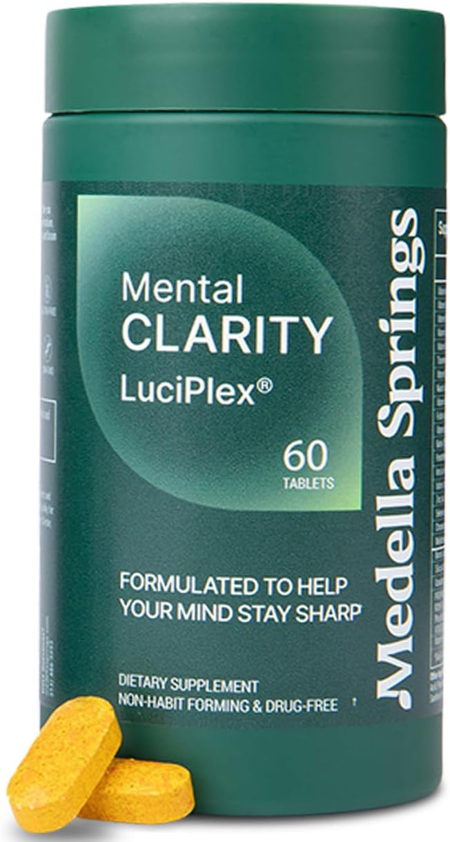 LuciPlex Brain Booster – Complemento para la Memoria, Concentración y Energía, 60 Comprimidos