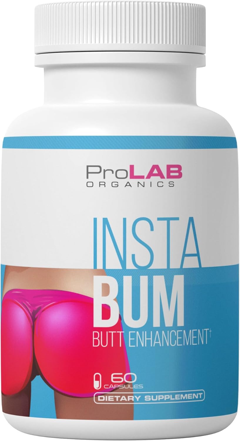 ProLab Organics InstaBum Píldoras para el Realce de Glúteos – Eleva, Modela y Rellena – Resultados Visibles en 1-2 Semanas