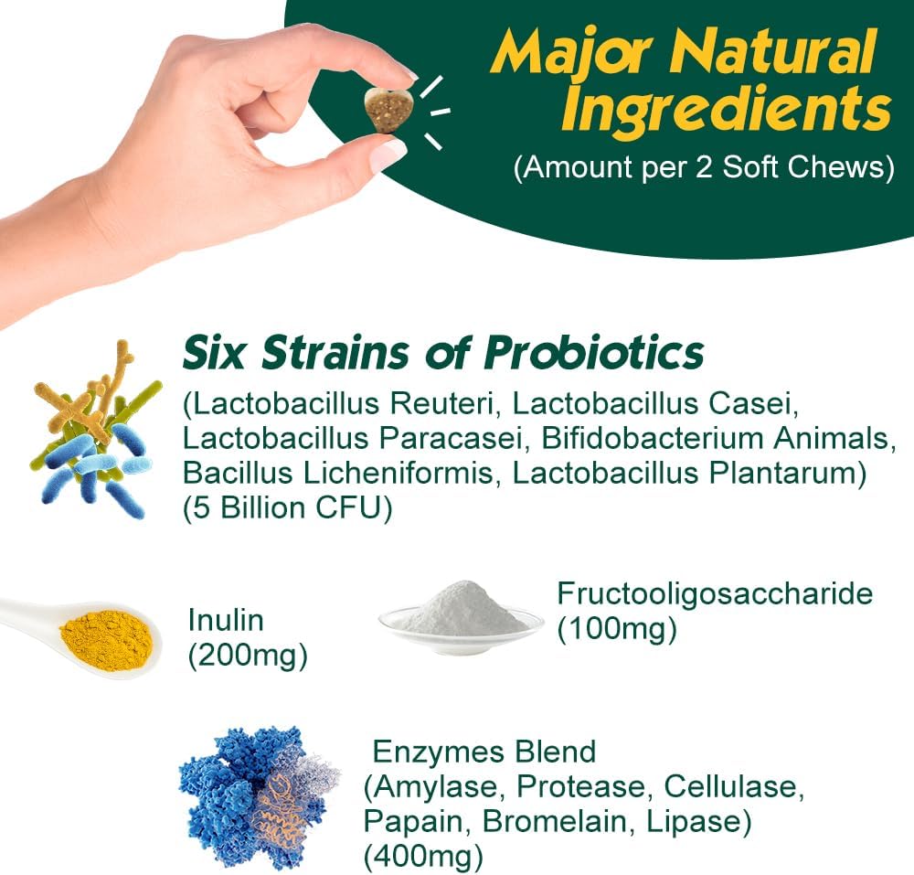 PetriMins Probiótico Avanzado para Perros - 90 Masticables Sabor Pollo