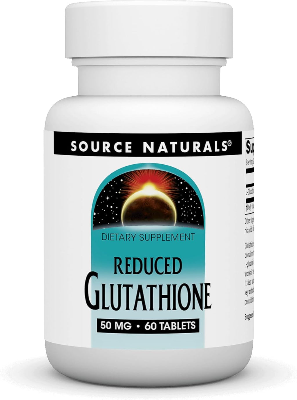 Source Naturals Glutatión Reducido, 50 mg, 60 comprimidos - Apoyo Hepático