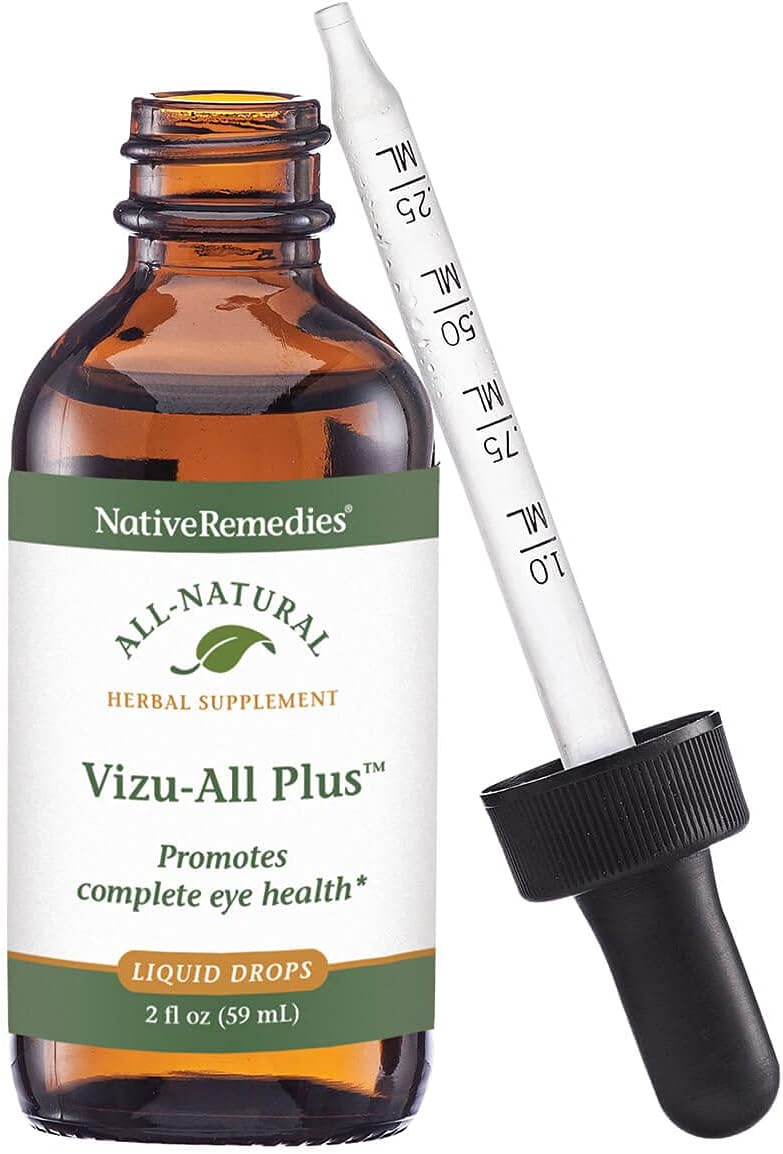 Native Remedies Vizu-All Plus – Suplemento herbal para una visión clara y ojos saludables – 59 ml