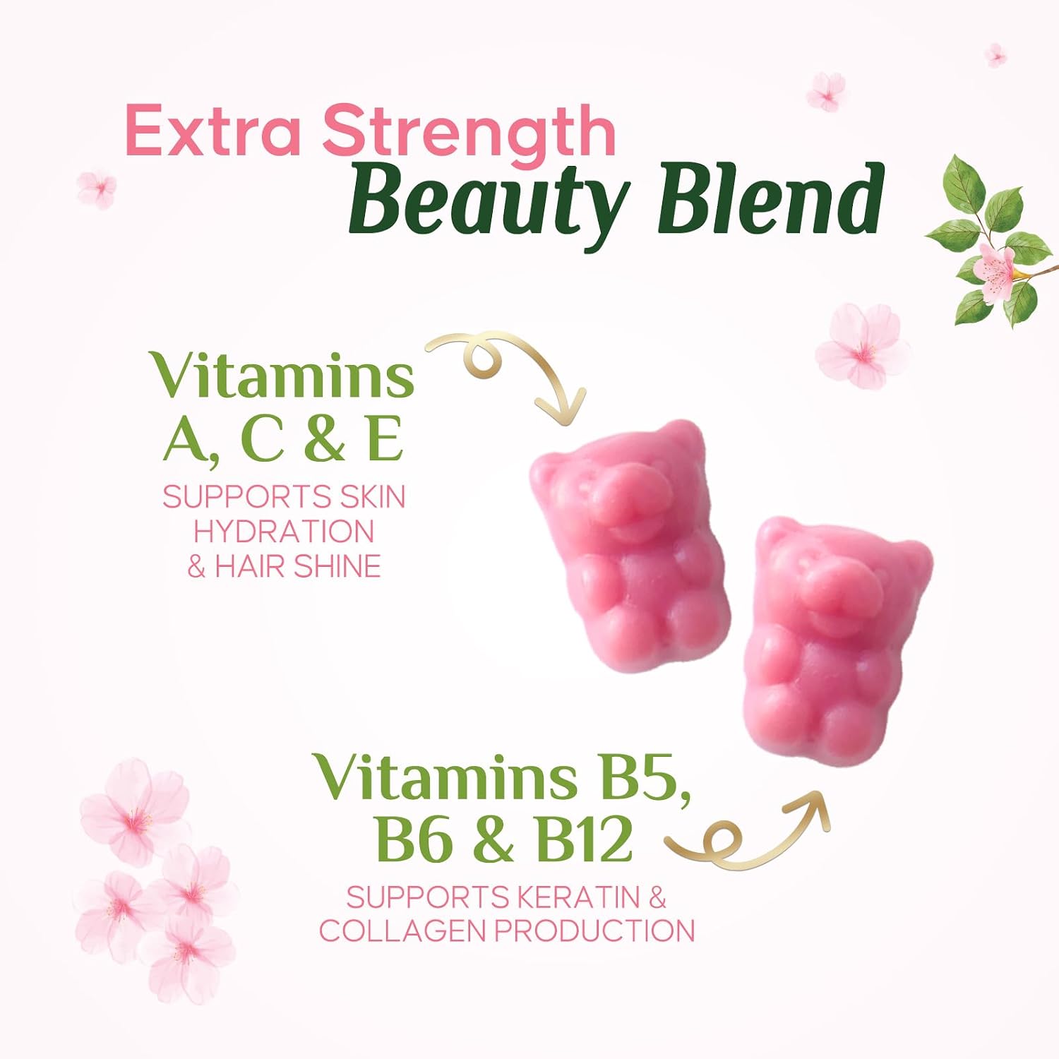 Gominolas de Biotina 5000 mcg con Vitaminas E y C - Nature's Nutrition