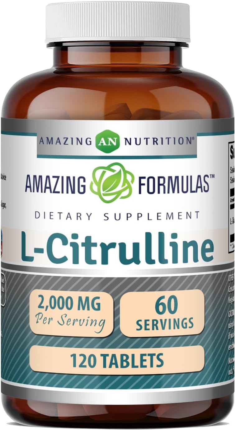 Amazing Formulas L-Citrulina 2000 mg por dosis, 120 comprimidos