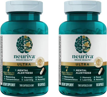 NEURIVA Ultra Decaf Suplemento Nootrópico – Vitamina B6 : Contribuye al funcionamiento normal del sistema nervioso – Image 1